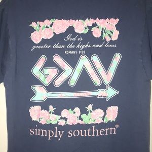 Simply Southern “God is greater... “shirt- Medium